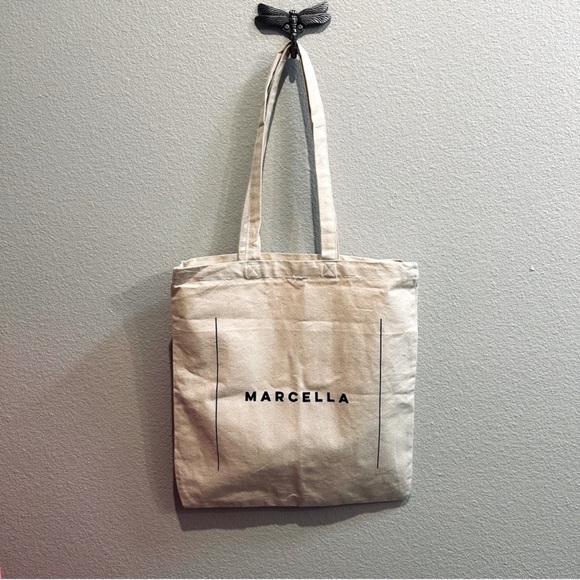 Marcella NYC Handbags - Marcella × CAMFED minimalist neutral canvas tote bag